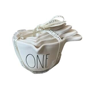 RAE DUNN Artisan Collection Set of 4 White Ceramic Measuring Cups NEW